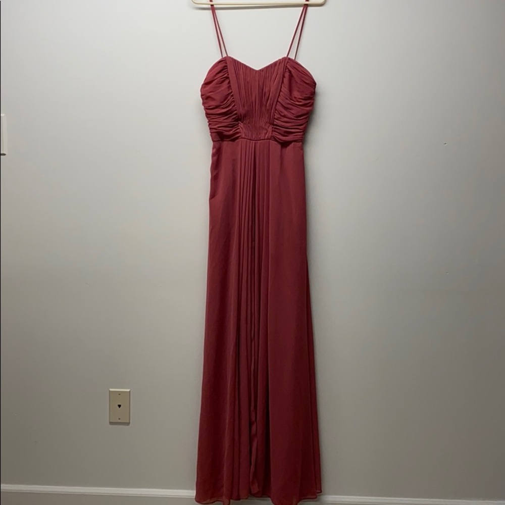 Red/Pink Maxi Spaghetti Strap Gown